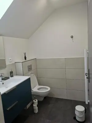 Salle de bains dans l'établissement La Maison du Colombier