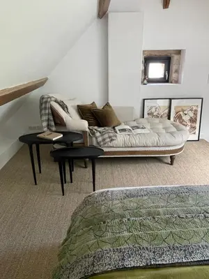 Un ou plusieurs lits dans un hébergement de l'établissement VILLA FIGUE BLANCHE