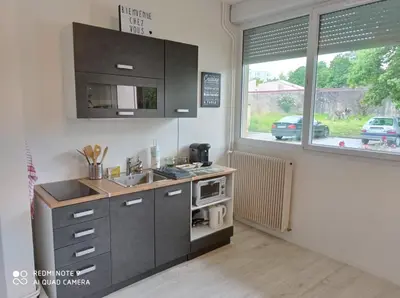 Cuisine ou kitchenette dans l'établissement Appartement La Roseraie PARKING PRIVE