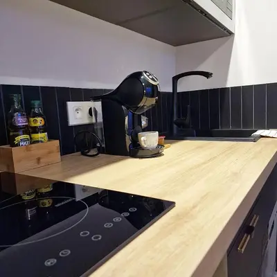 Cuisine ou kitchenette dans l'établissement La Dolce Vita Spa privatif
