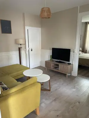Télévision ou salle de divertissement dans l'établissement Location La Ferté, calme et proximité centre ville classé 3 Étoiles