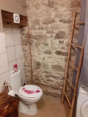 Salle de bains dans l'établissement Le grand bonheur