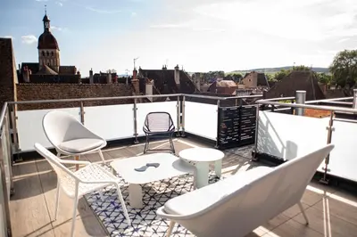 Balcon ou terrasse dans l'établissement Les Terrasses de Notre Dame