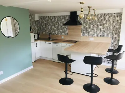 Cuisine ou kitchenette dans l'établissement Les Hauts de Fixin, 50m2 avec extérieur sur la Route des Grands Crus, Dijon Sud