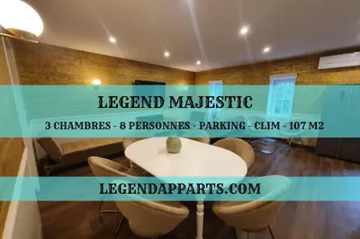 Plan de l'établissement Legend Majestic - 3 chambres - Parking privé GRATUIT - Centre Ville - Quai de Saône - Gare - fibre