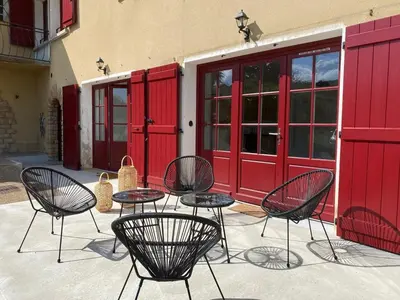 Terrasse ou espace extérieur de l'établissement Blue Swallow-fuiss