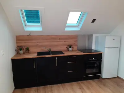 Cuisine ou kitchenette dans l'établissement Luxury suites maladiere 1