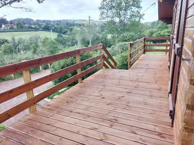 Balcon ou terrasse dans l'établissement Les Chaumes