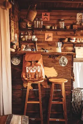 Cuisine ou kitchenette dans l'établissement Cabanes Nature Morvan