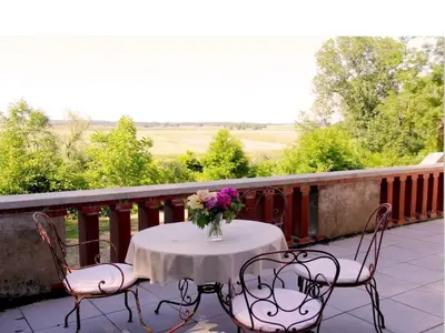 Balcon ou terrasse dans l'établissement Wohnung für 12 Personen mit 6 Bädern