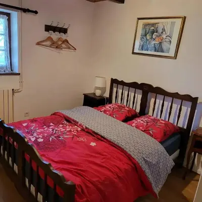 Un ou plusieurs lits dans un hébergement de l'établissement Monis Cottage in der Natur