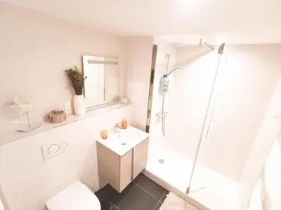 Salle de bains dans l'établissement Appartement Cosy en Hypercentre - Le Petit Jules