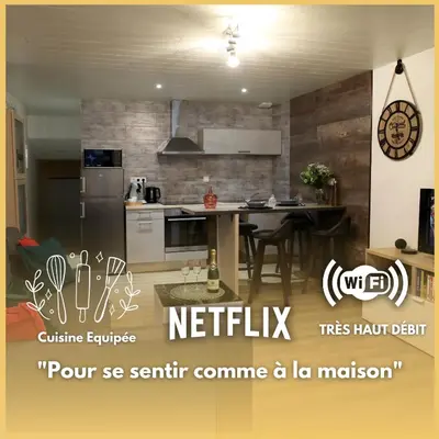Cuisine ou kitchenette dans l'établissement L'Atelier 57 - Votre meublé authentique !