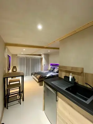 Cuisine ou kitchenette dans l'établissement LE STUDIO,Superbe appartement meublé avec terrasse