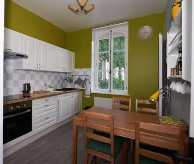 Cuisine ou kitchenette dans l'établissement Moulin de Merzé