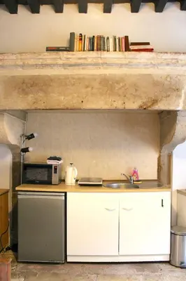 Cuisine ou kitchenette dans l'établissement Studio Mésange
