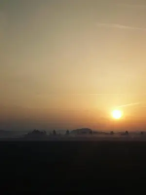 Lever ou coucher de soleil vu de la maison de vacances ou à proximité