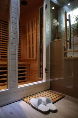 Salle de bains dans l'établissement Gîte Le 16, Sous Les Trémières