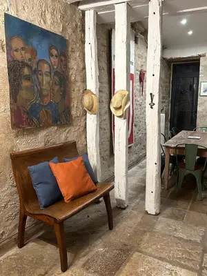 Coin salon dans l'établissement Le Clos de Melanie