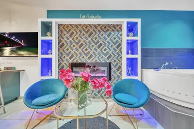 Coin salon dans l'établissement Aphrodite suite de prestige