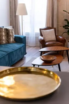 Coin salon dans l'établissement L'Elegant - Cosy, Design et Charme en HyperCentre