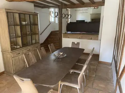 Coin salon dans l'établissement Maison de charme dans un cadre d'exception, 8 pers