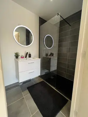 Salle de bains dans l'établissement Superbe appartement avec parking gratuit sur place