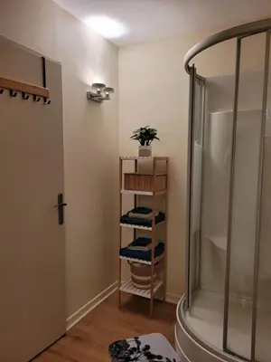 Salle de bains dans l'établissement Studio récent résidence Charles Quint
