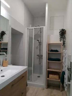 Salle de bains dans l'établissement Le manut, charme et confort