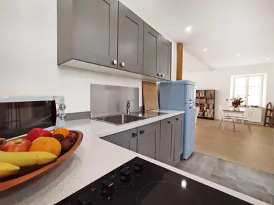 Cuisine ou kitchenette dans l'établissement Studio - Pied à Terre Saulieu