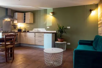 Cuisine ou kitchenette dans l'établissement Passage en Paradis