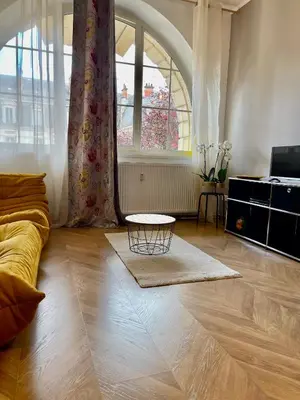 Coin salon dans l'établissement Superbe 40 m2 tout confort au cœur de Dijon