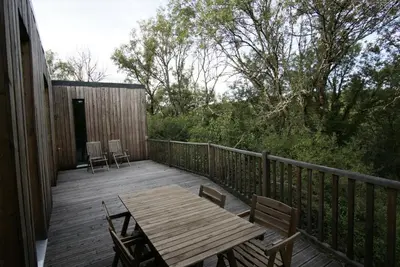 Balcon ou terrasse dans l'établissement Le Nid d'Écureuil