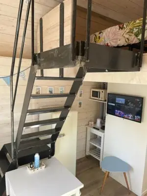 Cuisine ou kitchenette dans l'établissement La petite maison d’Orphée