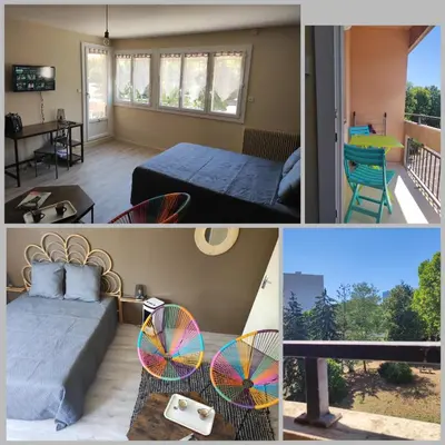 Plan de l'établissement Studio - meublé tourisme, trois étoiles - 34 M2 refait à neuf- Résidence