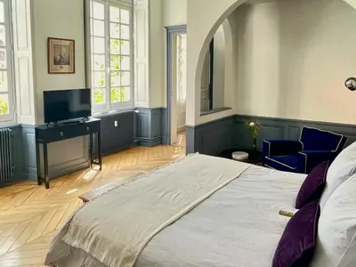 Un ou plusieurs lits dans un hébergement de l'établissement Hôtel Particulier, Maison Jazey.