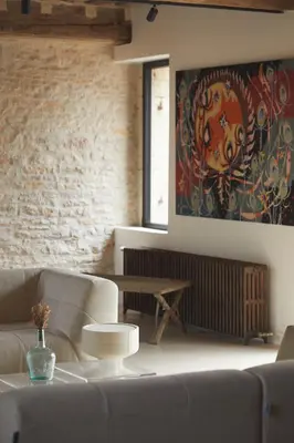 Coin salon dans l'établissement Le Clos des Ursulines // Maison seigneuriale du XVIe siècle