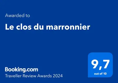 Certificat, récompense, panneau ou autre document affiché dans l'établissement Le clos du marronnier