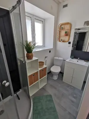Salle de bains dans l'établissement Studio cosy proche du centre-ville