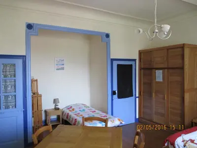 Un ou plusieurs lits dans un hébergement de l'établissement Appartement La petite Résie