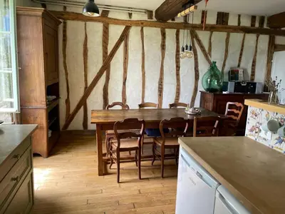 Cuisine ou kitchenette dans l'établissement Chez Katia