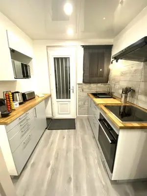 Cuisine ou kitchenette dans l'établissement Le Pasteur Duplex Confort Centre Ville