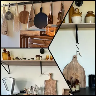 Cuisine ou kitchenette dans l'établissement La maison de Léon & lulu