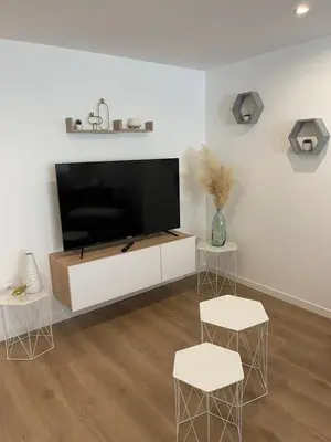 Télévision ou salle de divertissement dans l'établissement Appartement 2 chambres en plein centre ville