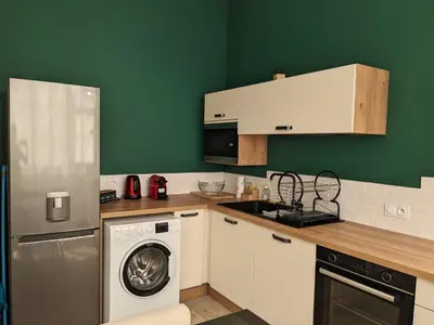 Cuisine ou kitchenette dans l'établissement Loft Esprit & Lumière