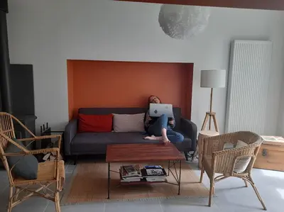 Coin salon dans l'établissement Gîte du Bon Pays
