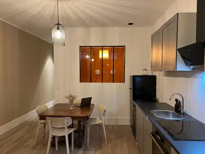 Cuisine ou kitchenette dans l'établissement La Verrière - Chambre d'hôtes et gîte de charme
