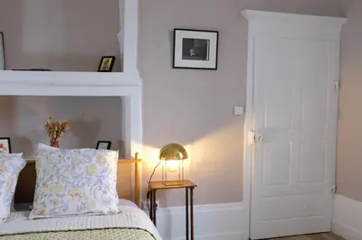 Un ou plusieurs lits dans un hébergement de l'établissement La Verrière - Chambre d'hôtes et gîte de charme