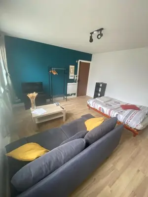 Un ou plusieurs lits dans un hébergement de l'établissement Dijon - Grand studio proche parc Darcy & gare