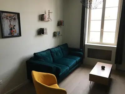 Coin salon dans l'établissement Le ptit Pont de Pany